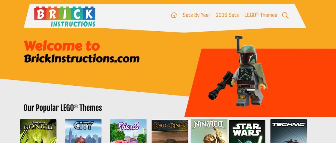 Brick Instructions website screenshot